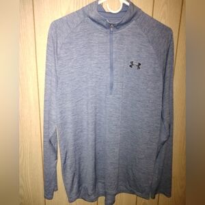Under Armour Men's Blue Quarter-Zip Shirt Small Stain*
